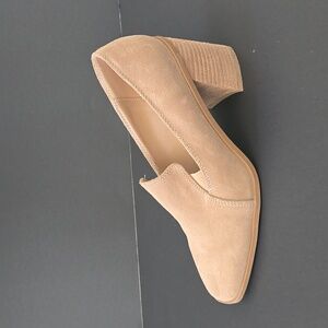 Joie Tan Suede Block Heel Shoes